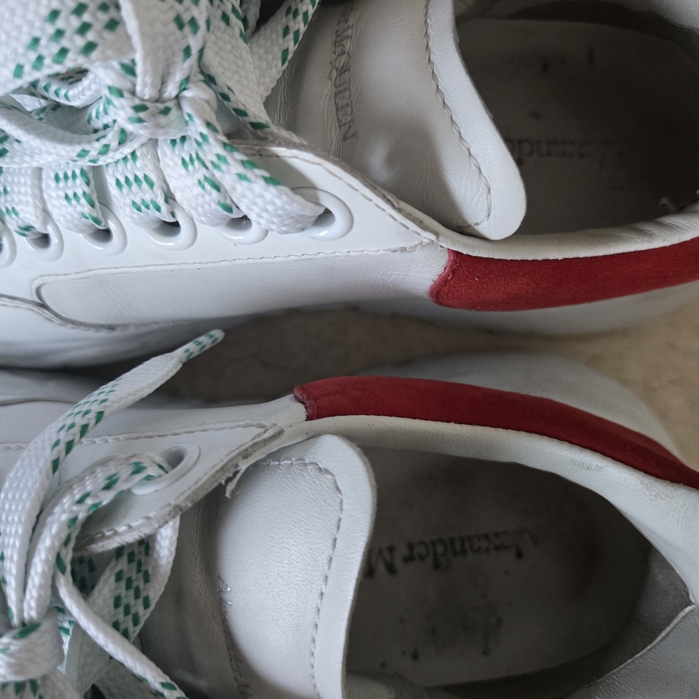 Alexander McQueen Size 36 Red and White Sneakers